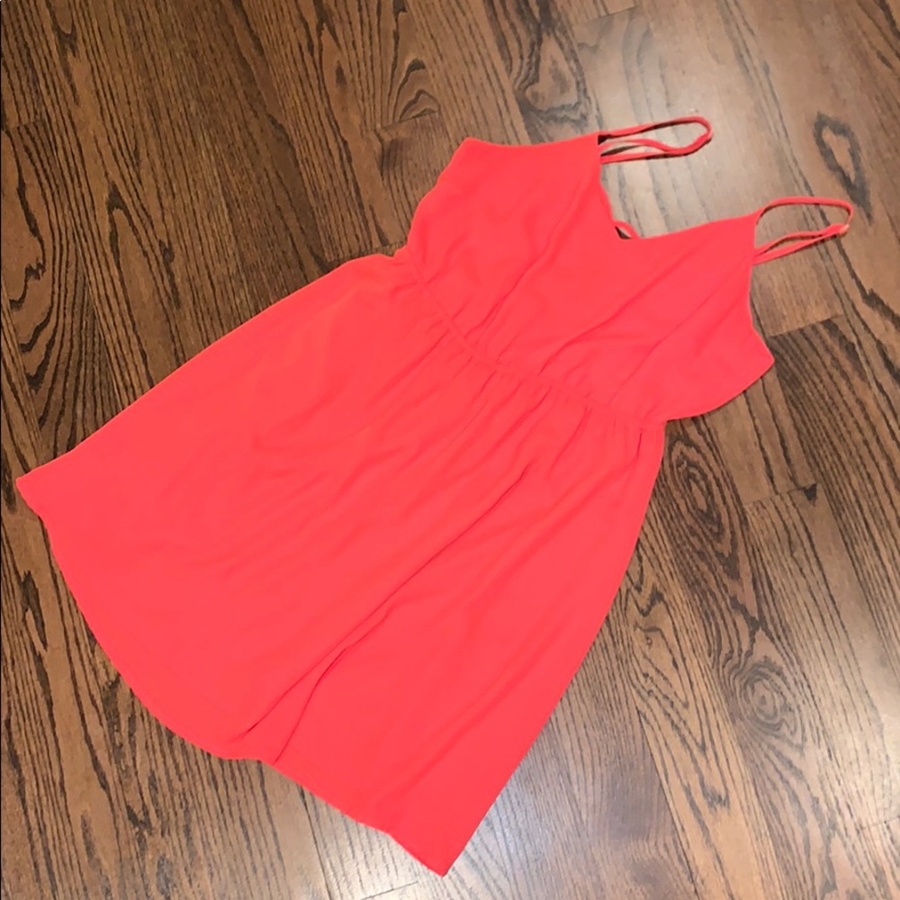 Bloomingdales Aqua Pink Spaghetti Strap Dress